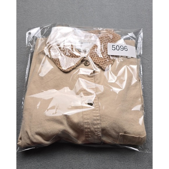 Susan Bristol Womens Small Khaki Woven Collar Button Down Shirt - Picture 8 of 8